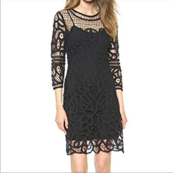 Rag & Bone Nancy Crochet Lace Dress Black S - Picture 1 of 9